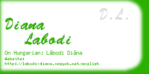 diana labodi business card